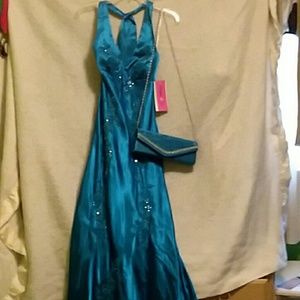 Full length dress and purse